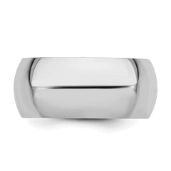 SS Rhodium-plated 9mm Comfort Fit Size 8.5 Band