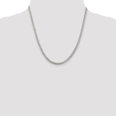 Sterling Silver 3.8mm Pavâ Curb Chain - 5
