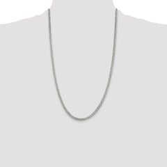 Sterling Silver 3.8mm Pavâ Curb Chain - 7