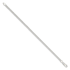 Sterling Silver 3.8mm Pavâ Curb Chain - 4