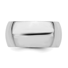SS Rhodium-plated 10mm Comfort Fit Size 4.5 Band