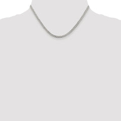 Sterling Silver Rhodium-plated 3.8mm Pavâ Curb Chain - 6