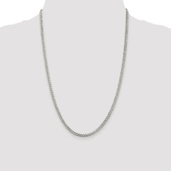 Sterling Silver Rhodium-plated 3.8mm Pavâ Curb Chain