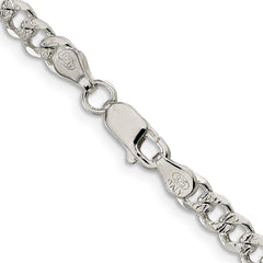 Sterling Silver 4.5mm Pavâ Curb Chain - 3