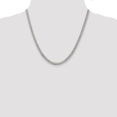 Sterling Silver 4.5mm Pavâ Curb Chain