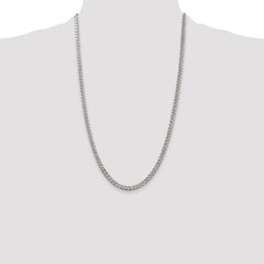 Sterling Silver 4.5mm Pave Curb Chain - 3