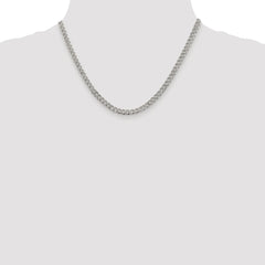 Sterling Silver Rhodium-plated 4.5mm Pavâ Curb Chain - 2