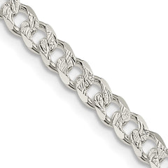 Sterling Silver 4.5mm Pavâ Curb Chain - 3