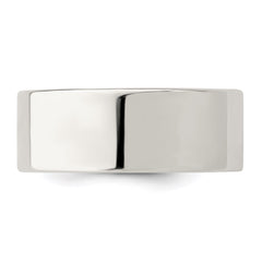 Sterling Silver 8mm Comfort Fit Flat Size 10 Band