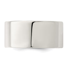 Sterling Silver 10mm Comfort Fit Flat Size 8.5 Band