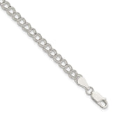 Sterling Silver 5mm Double Link Charm Bracelet - 3