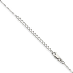 Sterling Silver 1mm Cable Chain w/2in ext.