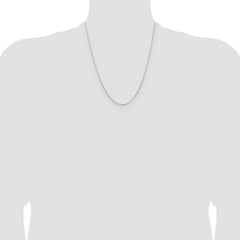 Sterling Silver Rhodium-plated 1mm Cable Chain - 9