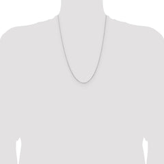 Sterling Silver Rhodium-plated 1mm Cable Chain - 13