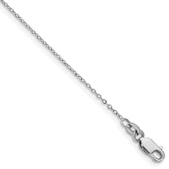 Sterling Silver Rhodium-plated 1mm Cable Chain Anklet - 3