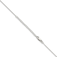 Sterling Silver 1mm Cable Chain w/2in ext. - 2