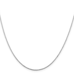 Sterling Silver Rhodium-plated 1mm Cable Chain - 2