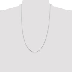 Sterling Silver Rhodium-plated 1mm Cable Chain - 2