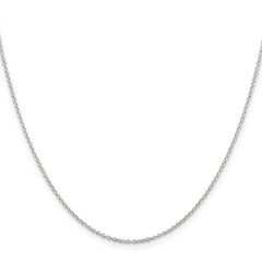 Sterling Silver Rhodium-plated 1.25mm Cable Chain - 9
