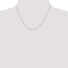 Sterling Silver Rhodium-plated 1.25mm Cable Chain - 9