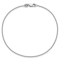 Sterling Silver Rhodium-plated 1.25mm Cable Chain - 2