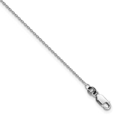Sterling Silver Rhodium-plated 1.25mm Cable Chain - 2