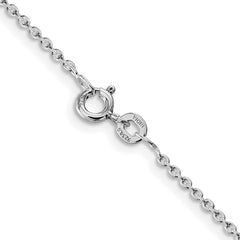 Sterling Silver Rhodium-plated 1.5mm Cable Chain - 8