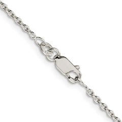 Sterling Silver Rhodium-plated 1.95mm Cable Chain - 6