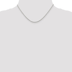 Sterling Silver Rhodium-plated 1.95mm Cable Chain - 7