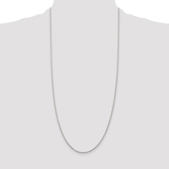 Sterling Silver Rhodium-plated 1.95mm Cable Chain - 2
