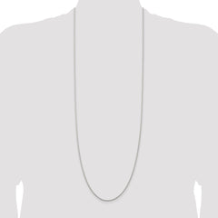 Sterling Silver Rhodium-plated 1.95mm Cable Chain - 6