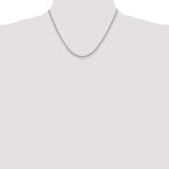 Sterling Silver Rhodium-plated 2.75mm Cable Chain - 2