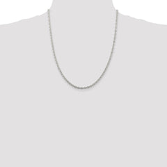 Sterling Silver 3.5mm Cable Chain - 9