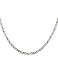 Sterling Silver Rhodium-plated 3.5mm Cable Chain - 2