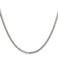 Sterling Silver Rhodium-plated Polished 2.9mm Domed Curb Chain - 6