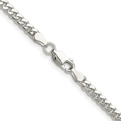 Sterling Silver Polished 3.4mm Domed Curb Chain - 5