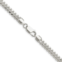 Sterling Silver Polished 5.7mm Domed Curb Chain - 5