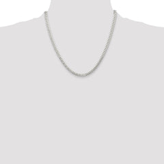 Sterling Silver Polished 5.7mm Domed Curb Chain - 5