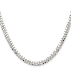 Sterling Silver Rhodium-plated Polished 5.7mm Domed Curb Chain - 2