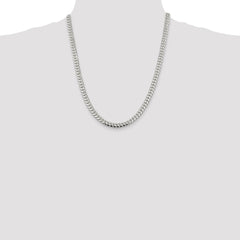 Sterling Silver 6.4mm Polished Domed Curb Chain