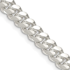 Sterling Silver 6.4mm Polished Domed Curb Chain - 6
