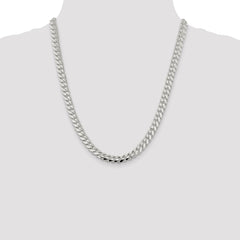 Sterling Silver 7.8mm Polished Domed Curb Chain - 3