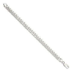 Sterling Silver 7.8mm Polished Domed Curb Chain - 8