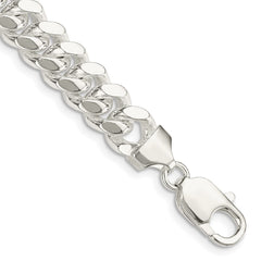 Sterling Silver 9mm Polished Domed Curb Chain - 5