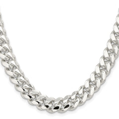Sterling Silver 10.7mm Polished Domed Curb Chain - 2