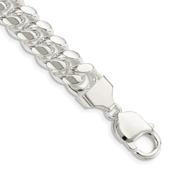 Sterling Silver 10.7mm Polished Domed Curb Chain - 3