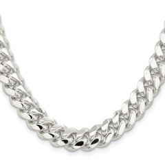 Sterling Silver Rhodium-plated 10.7mm Polished Domed Curb Chain - 2