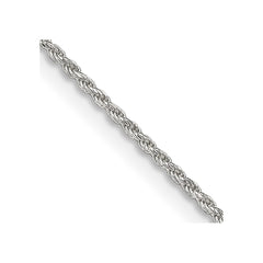 Sterling Silver 1.2mm Diamond-cut Rope Chain - 6