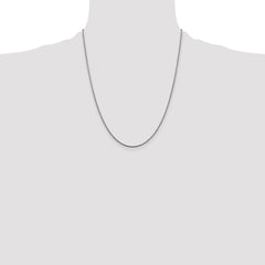 Sterling Silver Rhodium-plated 1.5mm Diamond-cut Rope Chain - 2