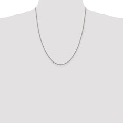 Sterling Silver 1.7mm Diamond-cut Rope Chain - 8